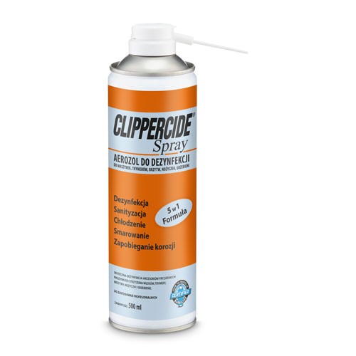 CLIPPERCIDE - Spray do dezynfekcji i smarowania maszynek  do włosów - 500 ml