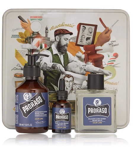 PRORASO Zestaw kosmetyków do brody Azur Lime